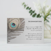 Silver Elegance Peacock Unterkunft Karte (Stehend Vorderseite)