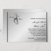 Silver Elegance Wedding Einladung (Vorne/Hinten)