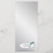 Silver Elegance Wedding Menu Menükarte (Rückseite)