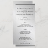 Silver Elegance Wedding Menu Menükarte (Vorne/Hinten)