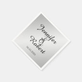 Silver Elegance Wedding Napkin Serviette (Ecke)
