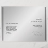 Silver Elegance Wedding Program (Vorderseite)