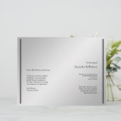 Silver Elegance Wedding Program (Stehend Vorderseite)