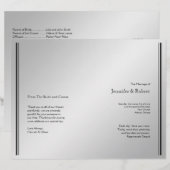 Silver Elegance Wedding Program (Vorne/Hinten)