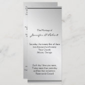 Silver Elegance Wedding Program Programm (Vorne/Hinten)