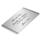 Silver Elegance Wedding Save the Date Magnet (Linke Seite)