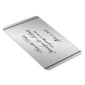 Silver Elegance Wedding Save the Date Magnet (Rechte Seite)