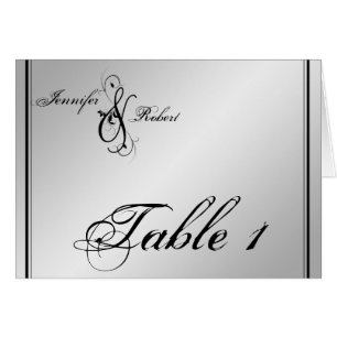 Silver Elegance Wedding Tischnummer