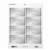 Silver Elegane Water Flasche Label (Vorne)