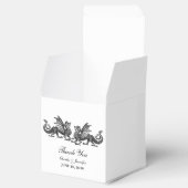 Silver Elegant Dragons Gastgeschenk Hochzeit Boxes Geschenkschachtel (Geöffnet)
