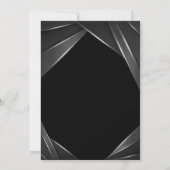 Silver Elegant Grad Cap Abschluss Einladung (Rückseite)