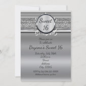 Silver Elegant mit Emblem für jede Veranstaltung Einladung (Vorderseite)