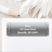 Silver Elegant Modern Wedding Address Labels (Insitu)