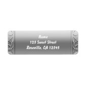 Silver Elegant Modern Wedding Address Labels (Vorne)