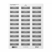 Silver Elegant Modern Wedding Address Labels (Vorne)