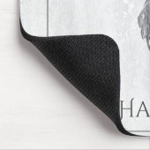 Silver Elegant Peacock Personalisiert Mouse Pad Mousepad (Ecke)