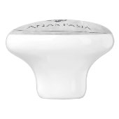 Silver Elegant Peacock Personalisierte Keramik Kno Keramikknauf (Seitenansicht)