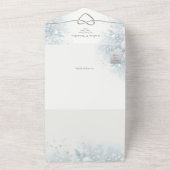 Silver Elegant Winter Wedding All In One Einladung (Außenbereich)