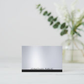 Silver Elegante Beruflich Moderne trendige Vorlage Visitenkarte (Stehend Vorderseite)