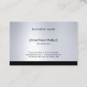 Silver Elegante Beruflich Moderne trendige Vorlage Visitenkarte (Rückseite)