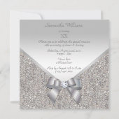 Silver Elegante Geburtstag Einladung (Rückseite)