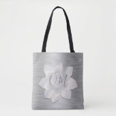 Silver Elegante Lotus OM Tote Bag Tasche (Vorderseite)