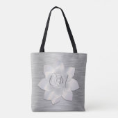 Silver Elegante Lotus OM Tote Bag Tasche (Rückseite)