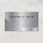Silver Elegante Modern Corporate Business Card Visitenkarte (Vorderseite)