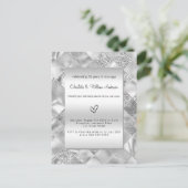 Silver elegante moderne Geliebte Erneuerung Hochze Einladungspostkarte (Stehend Vorderseite)