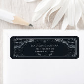 Silver Elegante Tarot Wedding Label (Insitu)