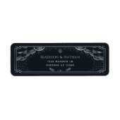 Silver Elegante Tarot Wedding Label (Vorne)