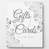 Silver Elegante Wedding Gifts & Cards Plaque Sign Fotoplatte (Vorderseite)