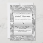 Silver eleganter, moderner Geliebter Luxus Einladung (Vorderseite)