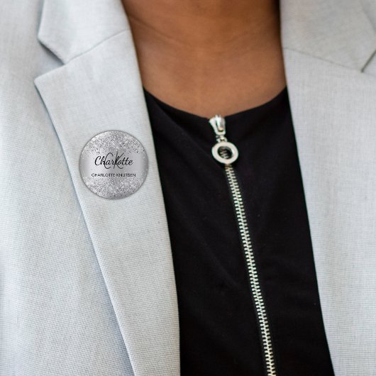 Silver eleganter Name Button