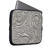 Silver eleganter viktorianischer Jugendstil Laptopschutzhülle (Vorne Rechts)