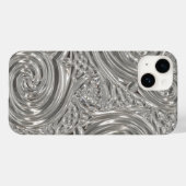Silver eleganter viktorianischer Jugendstil-Look Case-Mate iPhone Hülle (Rückseite (Horizontal))