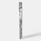 Silver eleganter viktorianischer Jugendstil-Look Case-Mate iPhone Hülle (Rückseite / Links)