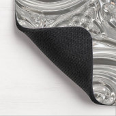 Silver eleganter viktorianischer Jugendstil Mousepad (Ecke)