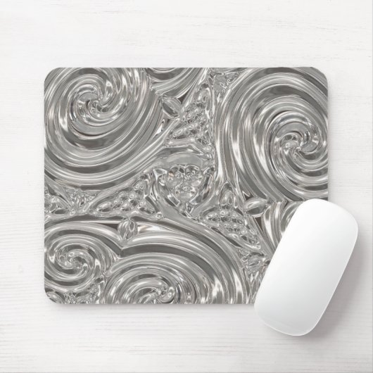 Silver eleganter viktorianischer Jugendstil Mousepad (Mit Mouse)