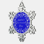 Silver Eleganz First Hanukkah Snowflake Ornament (Rechts)