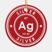 Silver Element Red Keramik Ornament (Vorne)