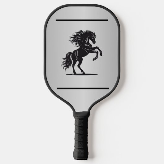 Silver-Embellished Equestrian Pickleball Paddle (Rückseite)