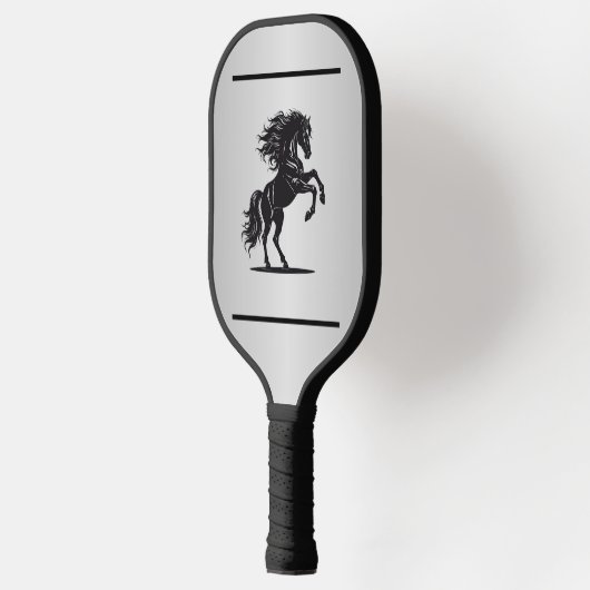 Silver-Embellished Equestrian Pickleball Paddle (Links)