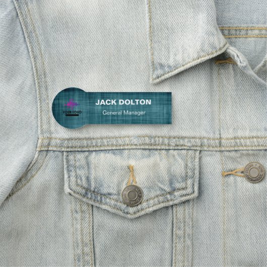 Silver Emblem Employee Name Abzeichen mit eigenem  Namensschild (Beispiel)