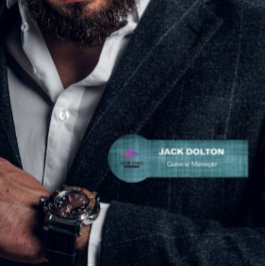 Silver Emblem Employee Name Abzeichen mit eigenem  Namensschild