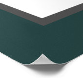 Silver Emerald Winter Holiday Wedding Willkommen Poster (Ecke)