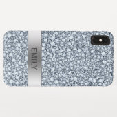 Silver Encrusted Diamonds Glitzer Case-Mate iPhone Hülle (Rückseite (Horizontal))