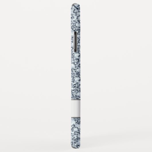 Silver Encrusted Diamonds Glitzer Case-Mate iPhone Hülle (Hinten/Rechts)