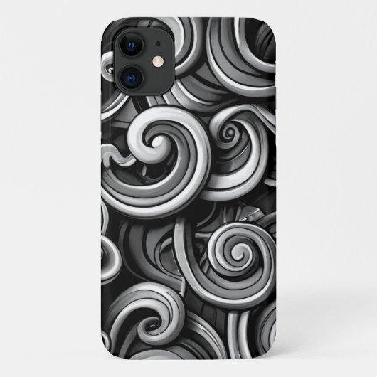 Silver Energy Wirbel Case-Mate iPhone Hülle (Rückseite)