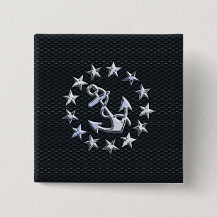 Silver Ensign auf Grille Print Button